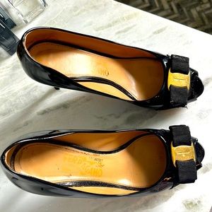 Black patent leather Salvatore Ferragamo